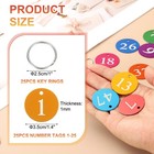 25pcs Number Tags 1-25  Number Key Tags Aluminum Numbered Tags  Gold