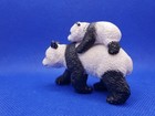 Papo Wild Animal Kingdom Panda And Baby Panda Toy Figure White Black Riding Back
