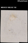 Mexico 1882 Sc 135 Benito Juarez 10c Brown Mhr Imperf Thin Paper Fine