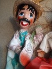 Two Beautiful Handmade Nails Vintage Mexican Marionette Tangled Strings Puppets 