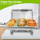 1 2 4 6 8 Pcs 8qt Chafing Dish Buffet Set  Stainless Steel With 1 3 Food Pan