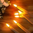 12 Pcs Flickering Flameless Taper Candles Light With Remote Control Timer Dimmer