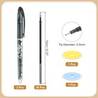3pack 0 5mm Erasable Gel Pens With 20 Refills   2 Erasers  Black
