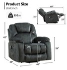 Canmov Large Heavy Duty Power Lift Recliner Chair With Massage Heat For Elderly
