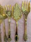 9 Solid Brass Ornate Serving Utensils