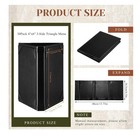 Mumufy Menu Holders 4 X 6 Leatherette Triangle Table Tent 3 Sided Black 30 Piece