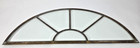 Vintage Half Moon Beveled Glass Window Panel Brass Stained Glass 1572