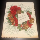 Vintage Christmas Card Unused 1940s Christmas Greeting Card