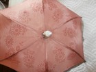 Vintage Japan Girl  Child s  Pink Umbrella Parasol Silver Glitter Edging