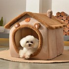 Dog House Kennel Pet Dog Cat Bed Small Dogs Warm Plush Cat Nest Fall Winter Usa