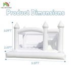 15x15x10ft Commercial White Inflatable Bounce House Bouncy Castle For Kids Party