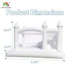 15x15x10ft Pvc White Inflatable Bounce House Jumper Castle W  Slide   Ball Pit