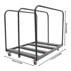 Folding Table Cart With Wheels  Q235 Steel Table Trolley For 10 Tables