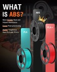 Sunlu Black White Abs 3d Printer Filament 1 75mm Strong Abs 1kg spool Lot