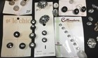 107 Vintage Rhinestone Button Lot Sparkly Plastic Lot  Sets