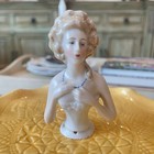 Vintage 3 75  Pin Cushion Half-doll Porcelain Victorian Woman - Germany Bavaria