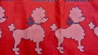 Vintage Mcm Handmade 1 2 Apron Red Black Gingham Poodles Dogs Cute 