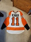 2010-11 Philadelphia Flyers Blair Betts Game Worn Used Jersey