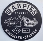 Warpigs Brewing Munster Indiana 4 Inch Round  Beer Coaster