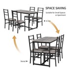 5 Piece Dining Table Set Table W  4 Chairs Home Kitchen Breakfast Furniture