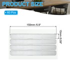 60pcs Cabinet Door Bumper 6 x0 6  self Adhesive Rubber Bumper Stripes clear