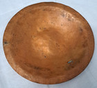 Antique Arts   Crafts Hand Hammered Copper 6  Small Bowl Plate Catchall Rustic