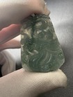 8 8g Natural  Guatemalan Water Blue Jade Carved Dragon Pedant