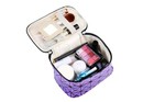 3d Geometric Cosmetic Bag Travel Makeup Organizer Case With Handle