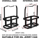 Lockable Jerry Gas Can Holder Rack  5 Gallon   20 Liter Steel Jerry Can Mount Br