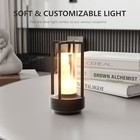 Table Lamp  Portable Cordless Rechargeable Led Lamp  3-colour Dimming Black-1