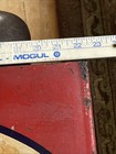 Rare 1950s Russell   s Sunshine Ice Cream 2-sided Painted Metal Flange Sign