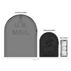 Stanley Gray  Extra Large  Steel  Post Mount Mailbox   Steel Gibraltar Rural