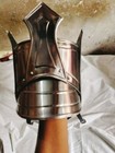 Handcrafted Medieval Knight Helmet - Authentic Crusader Armor  In Steel Finish 