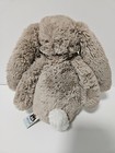 Jellycat Bashful Beige Bunny Plush Stuffed Animal Medium 12  White Tail