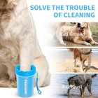 Dog Paw Cleaner Washer For Pet Foot Small Medium Large Breed With 3 Towels Blue