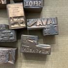 Lot 13 Letterpress Copper wood Print Blocks Soap Advertisements Ivory Vintage
