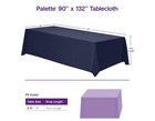 Large Rectangle Tablecloth Black 90  X 132  6ft Dining Professional Parties