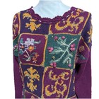 Vintage Casual Corner Ramie Cotton Sweater L Boho Cottagecore Embroidered Artsy