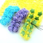 144pcs Mini Fake Rose Flower Heads Mini Foam Roses Flower Artificial Flowers    
