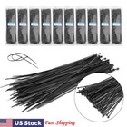 1000x Pack 12  Inch Black Network Cable Cord Wire Tie Strap 60 Lbs Zip Nylon