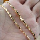 925 Sterling Silver 18k Gold 2mm Side Chain Necklace For Women Men Fine Jewelry