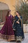 Anarkali Long Gown Pakistani Designer Bollywood Salwar Indian Wear Kameez Suit53