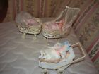 Vintage 1 12 Scale Prams Stroller Baby Dollhouse Miniature Doll House 1 12