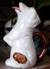 Antique Begging Dog Esdeve Sarreguemines France Majolica Pitcher Toby Jug
