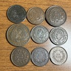 9 Canada Quebec Montreal Halfpenny Penny Un Sou Bank Tokens 1852 1837 1842 1844