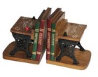 2 Pc Vtg 1975 School Desk Bookends Book Ends School Daze Cast Iron   Wood Books