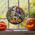 Stained Glass Skull Diamond Art Hanging Kit Skull 02