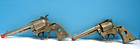 Hubley Western Toy Cap Gun   Holsters   Turquoise Swirl Grips For Parts Only