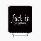 Get Naked Shower Curtain Bathroom Rug Set Bath Mat Non-slip Toilet Lid Cover  