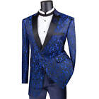 Vinci Men s Paisley 2-button Tuxedo Jacket S-5xl  5 Colors  Reg Fit - New